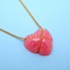 Tiffany & Co necklace chain pink heart stone 18k Gold 750