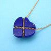 Tiffany & Co necklace chain lapis lazuli stone heart blue 18k Gold 750