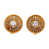Authentic Vintage Chanel earrings CC logo rhinestone round