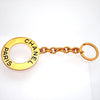 Authentic Vintage Chanel key chain ring CC logo letter hoop