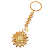Authentic Vintage Chanel key chain ring CC logo Sun round