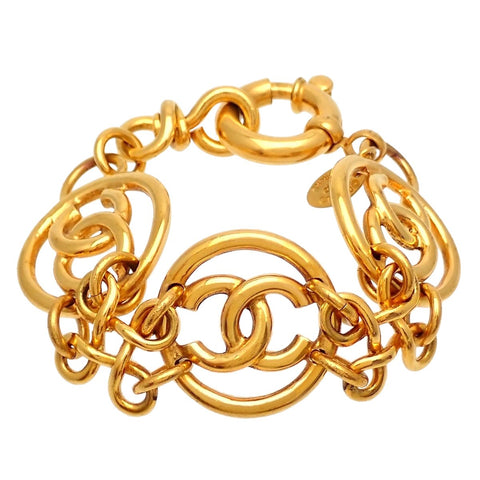 Authentic Vintage Chanel bracelet CC logo double C round
