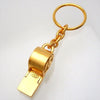 Authentic Vintage Chanel key chain ring CC logo whistle