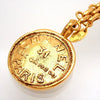 Authentic Vintage Chanel key chain ring CC logo 31 Rue Cambon medal round