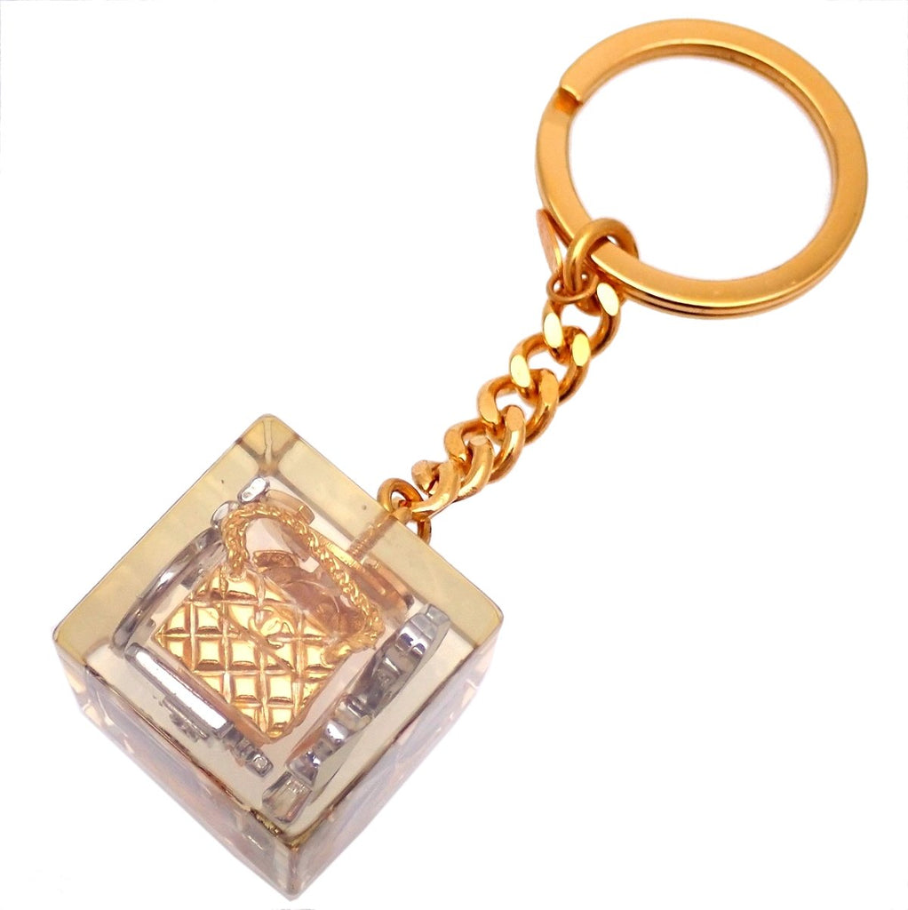 Authentic Vintage Chanel key chain ring CC logo 2.55 Flap Bag No.5 cle