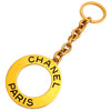 Authentic Vintage Chanel key chain ring letter logo hoop