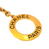 Authentic Vintage Chanel key chain ring letter logo hoop