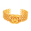Authentic Vintage Chanel cuff bracelet turnlock CC logo triple chain