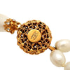 Authentic Vintage Chanel necklace faux pearl glass stone white dangle