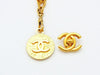 Vintage Chanel belt chain gold cc logo medal Authentic