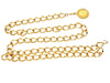 Vintage Chanel belt CC logo medal double chain