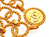 Vintage Chanel belt CC logo medal huge chain