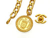 Vintage Chanel belt CC logo medal