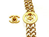 Vintage Chanel belt CC logo double chain