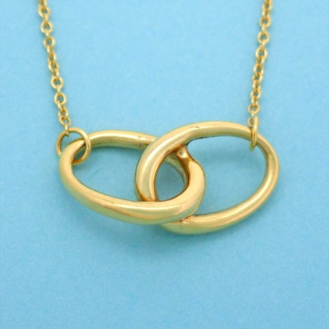 Tiffany & Co necklace chain Elsa Peretti interlocking 18k Gold 750