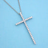 Tiffany & Co necklace chain Metro Cross diamond 18k White Gold 750
