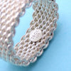 Tiffany & Co ring Somerset mesh Size 6 Silver 925