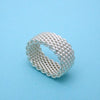 Tiffany & Co ring Somerset mesh Size 6 excellent condition Silver 925