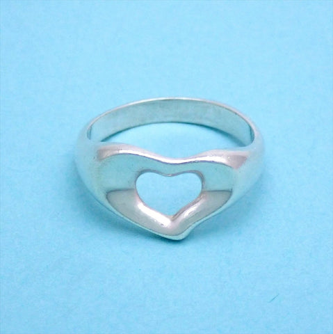 Tiffany & Co ring Elsa Peretti open heart Silver 925
