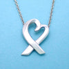 Tiffany & Co necklace chain Paloma Picasso loving heart ribbon Silver 925