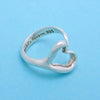 Tiffany & Co ring Elsa Peretti open heart Size 3.5 Silver 925