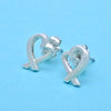 Tiffany & Co stud earrings Paloma Picasso loving heart ribbon Silver 925