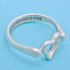 Tiffany & Co ring Elsa Peretti open heart Size 5.25 Silver 925