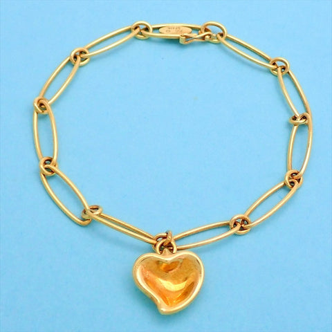 Tiffany & Co bracelet Elsa Peretti full heart oval chain 18k Gold 750 10g