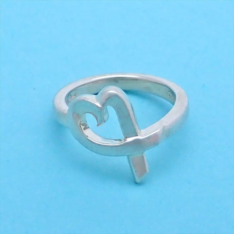 Tiffany & Co ring Paloma Picasso loving heart ribbon Silver 925