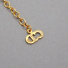 Authentic Vintage Christian Dior necklace chain letter logo CD