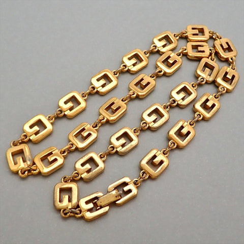 Authentic Vintage Givenchy necklace chain G letter logo link