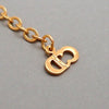 Authentic Vintage Christian Dior necklace chain CD logo ribbon rhinestone