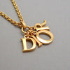 Authentic Vintage Christian Dior necklace chain letter logo CD