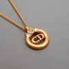 Authentic Vintage Christian Dior necklace chain CD logo hoop rhinestone