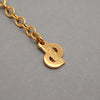 Authentic Vintage Christian Dior necklace chain CD logo ribbon rhinestone