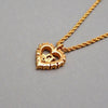 Authentic Vintage Christian Dior necklace chain CD heart rhinestone