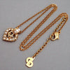 Authentic Vintage Christian Dior necklace chain letter logo CD rhinestone