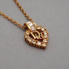 Authentic Vintage Christian Dior necklace chain letter logo CD rhinestone