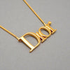 Authentic Vintage Christian Dior necklace chain Letter logo CD