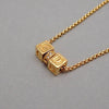 Authentic Vintage Christian Dior necklace chain CD logo cube rhinestone