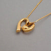 Authentic Vintage Givenchy necklace chain G logo heart rhinestone
