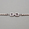 Authentic Vintage Givenchy necklace beads link silver G hook
