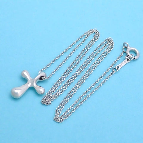 Tiffany & Co necklace chain Elsa Peretti cross Silver 925