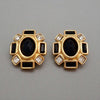 Authentic Vintage Givenchy earrings rhinestone black