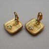 Authentic Vintage Givenchy earrings square rhinestone