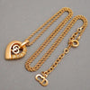 Authentic Vintage Christian Dior necklace chain drop CD logo rhinestone