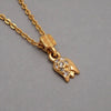 Authentic Vintage Givenchy necklace chain tulip flower rhinestone