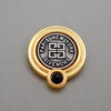Authentic Vintage Givenchy pin brooch 4G logo black stone