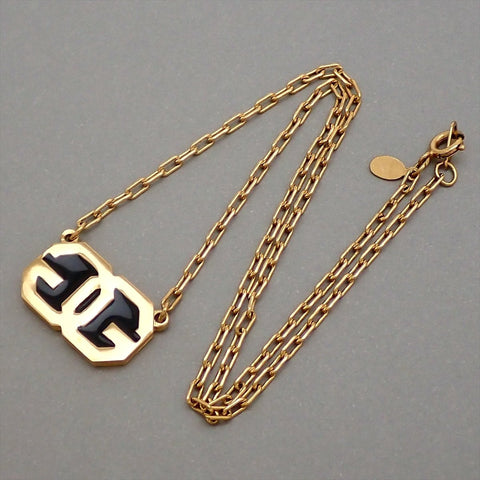 Authentic Vintage Givenchy necklace chain 2G logo black