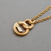 Authentic Vintage Givenchy necklace chain G Letter logo rhinestone